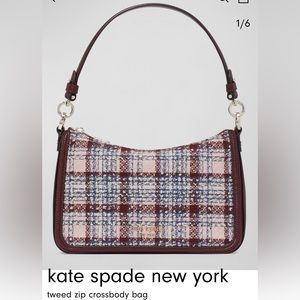 KATE SPADE HUDSON TWEED CONVERTIBLE CROSSBODY BAG